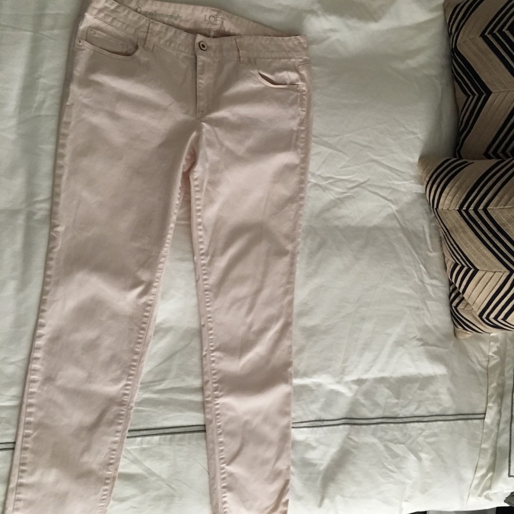 Straight Leg Jeans in Faded Pink